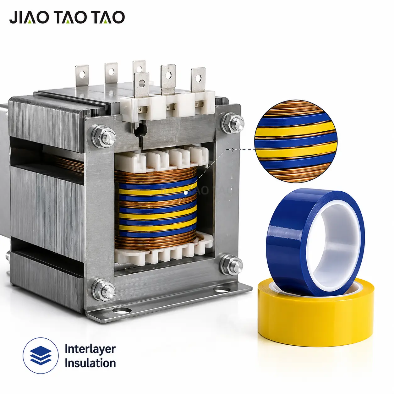Polyester film insulation tape detail for coil wrapping